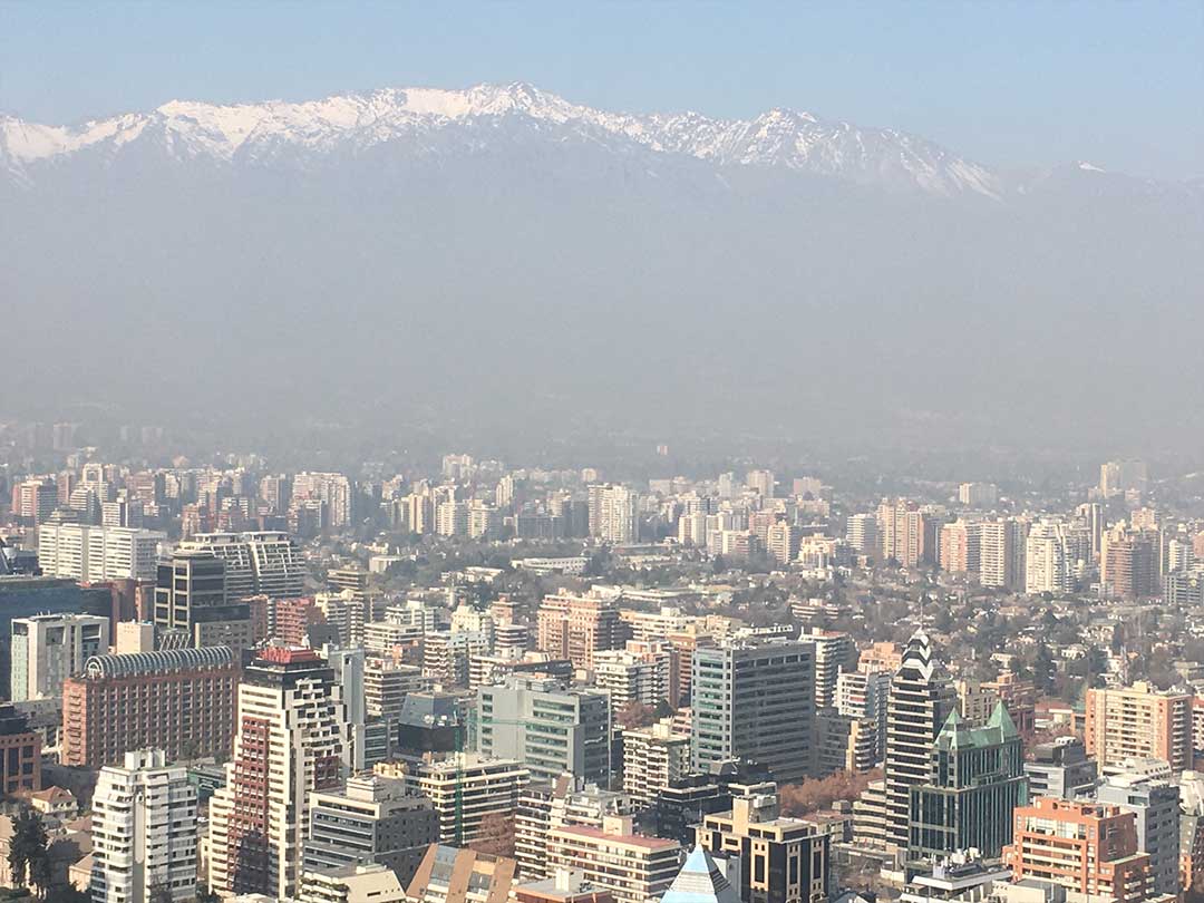 The Andes seen from Carey headquarters