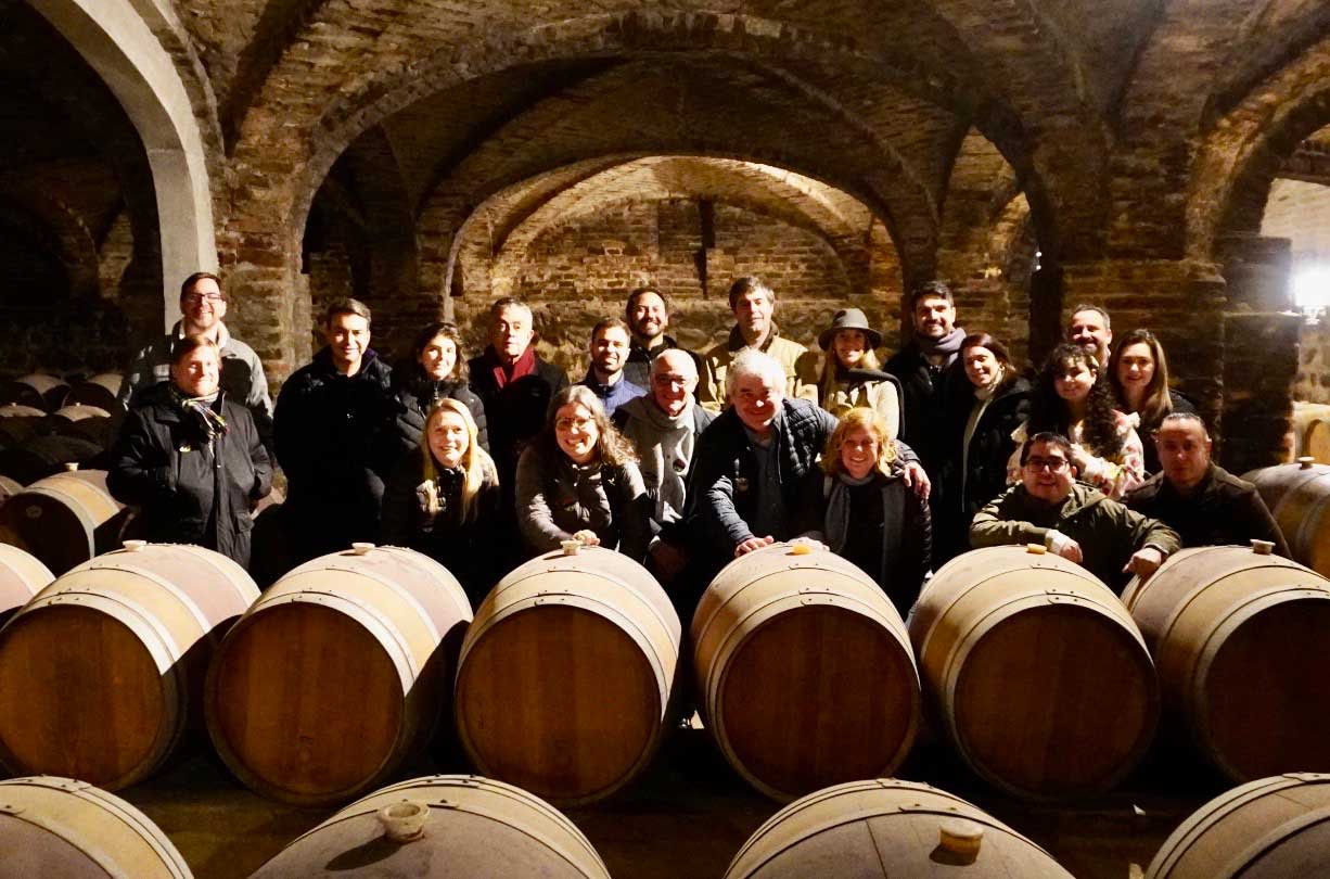 Os Aliados na cave da Vinícola Santa Rita