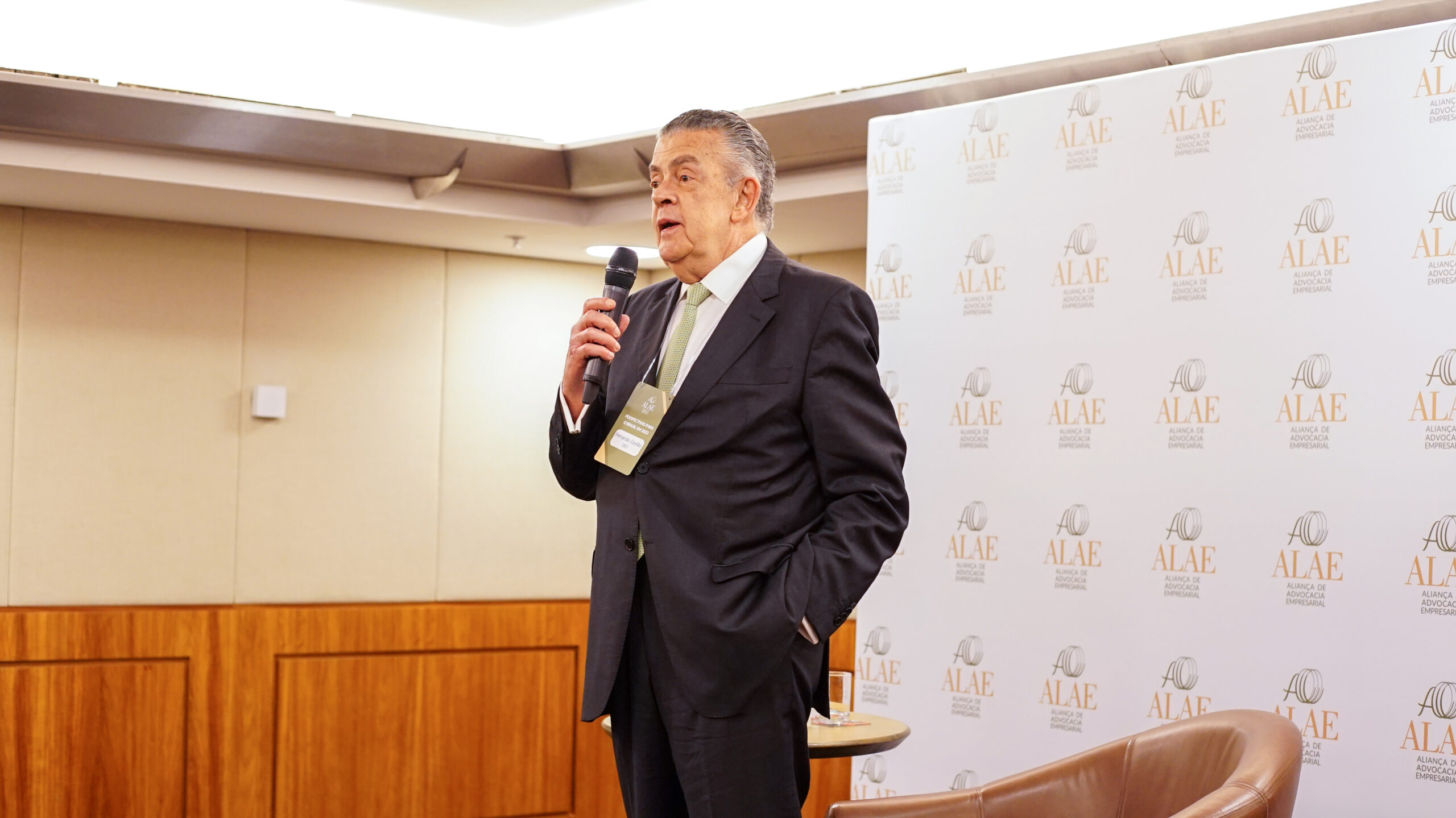 Fernando Ceylão, CEO da ALAE, encerrando o evento